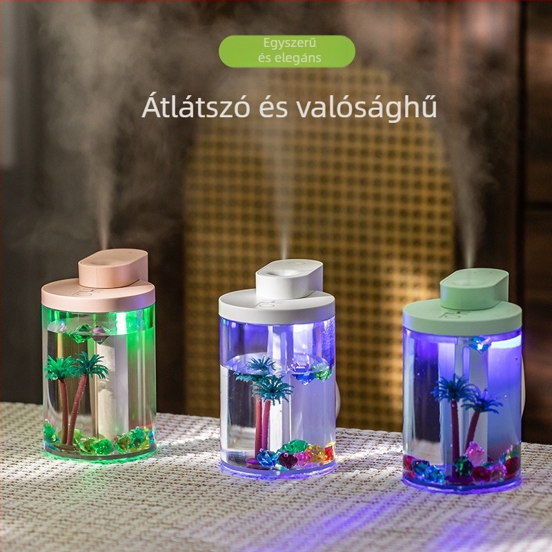 Határokon átnyúló USB Mini Water Love Micro-Tájkép Párásító Háztartási Nagy Ködmennyiségű Csendes Porlasztó Magánmodell Gyár