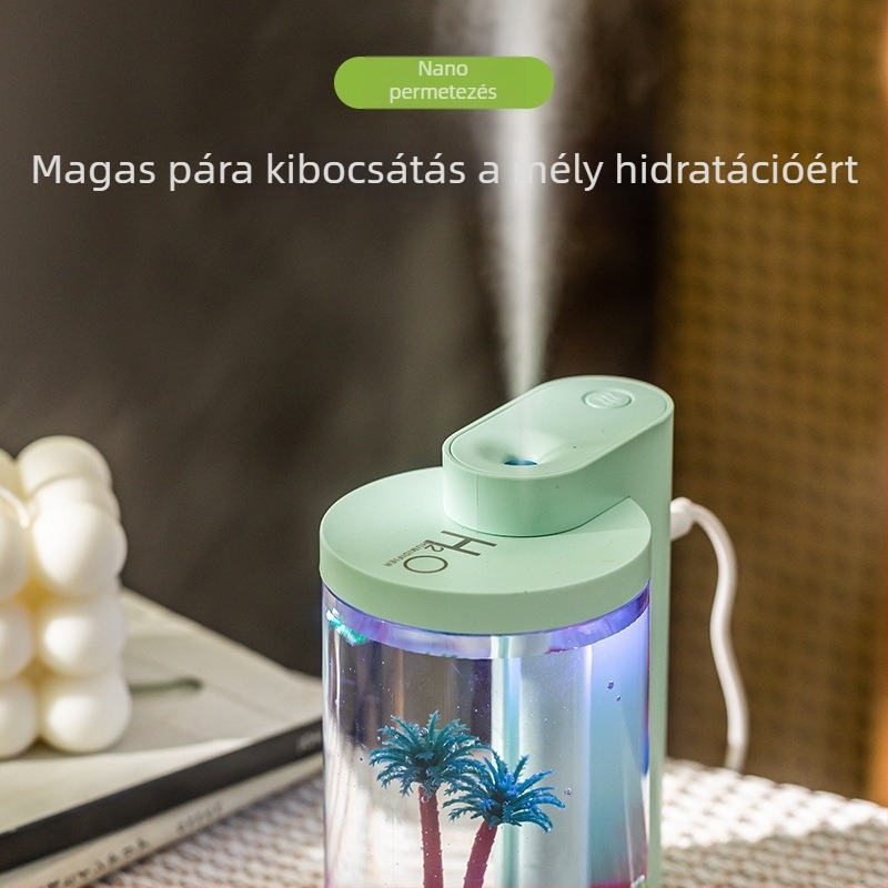 Határokon átnyúló USB Mini Water Love Micro-Tájkép Párásító Háztartási Nagy Ködmennyiségű Csendes Porlasztó Magánmodell Gyár