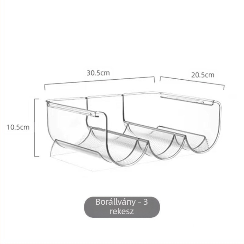 2/3 vörösboros állvány egymásra rakható hűtőszekrény tároló doboz külföldi borkiállító állvány bor átlátszó tároló állvány külkereskedelem