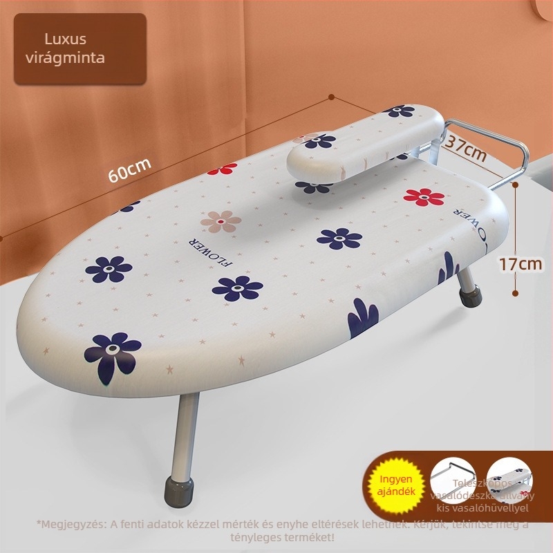 Összecsukható háztartási vasalódeszka, Kis vasalódeszka, Vasalóalátét, Vasalódeszka-állvány, Vasalóállvány, Összecsukható vasalódeszka