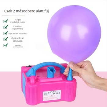 2025 új, kétrétegű lufi elektromos felfújó, lufifújó gép, légpumpa, automatikus felfújó, dupla lyuk, lásd a részleteket