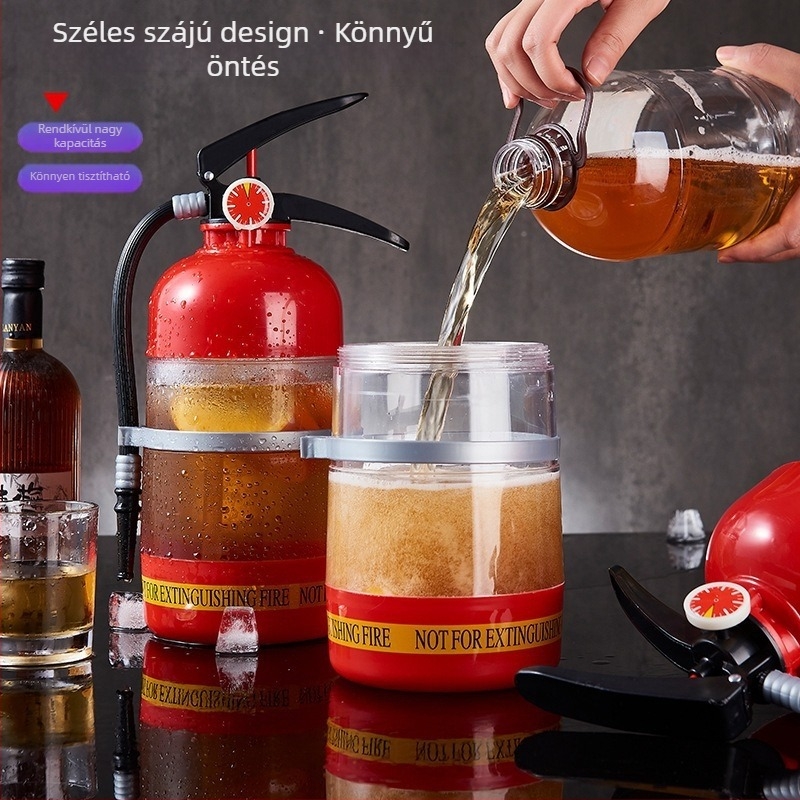 Nettó piros kreatív söröshordó kézi nyomású tűzoltó készülék borágyú csapolt sörgép italhordó boradagoló mini vízadagoló