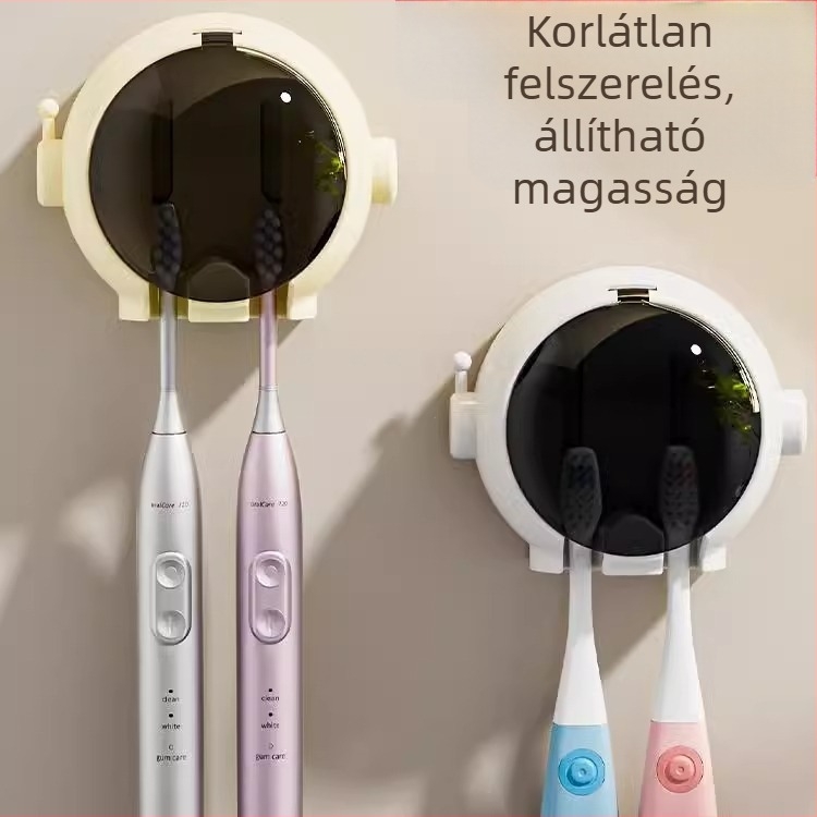 Fogkefetartó, falra szerelhető, ütésmentes fogkefetartó, rajzfilmfigura, WC, fürdőszoba, elektromos fogkefe, fali tartó