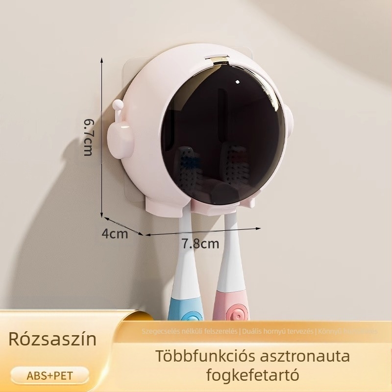Fogkefetartó, falra szerelhető, ütésmentes fogkefetartó, rajzfilmfigura, WC, fürdőszoba, elektromos fogkefe, fali tartó