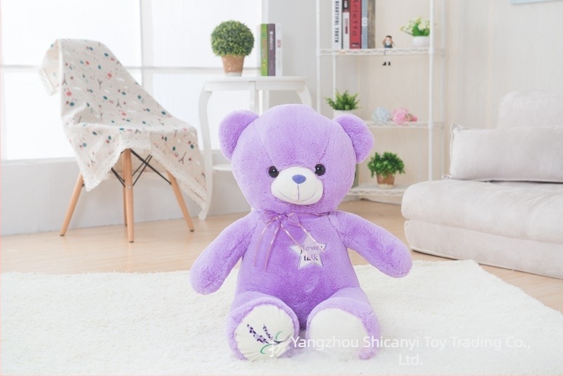 Határokon átnyúló levendula mackó plüssjáték lila mackó baba plüssmackó baba ölelő mackó gyerekek barátnő ajándék