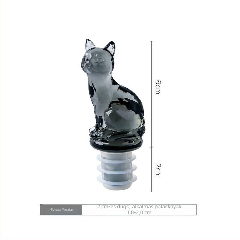 Eredeti exportált Japánba frank macska állat kreatív borosüveg dugó otthon aranyos pezsgő lezárt bor macska