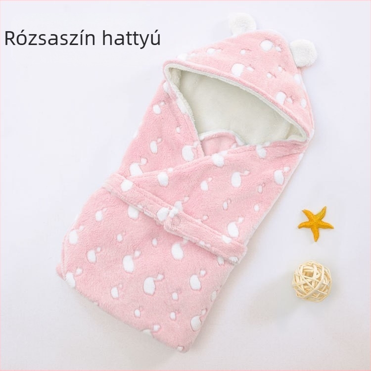 Babatakaró, téli, vastagított újszülött hálózsák, meleg baba őszi és téli takaró, szuper puha újszülött termékek