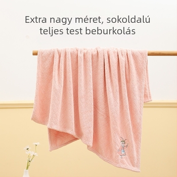Baba fürdőlepedő nedvszívó korall bársony törölköző baba fürdőlepedő vastagított gyerektakaró rajzfilm hímzett pamut puha újszülött