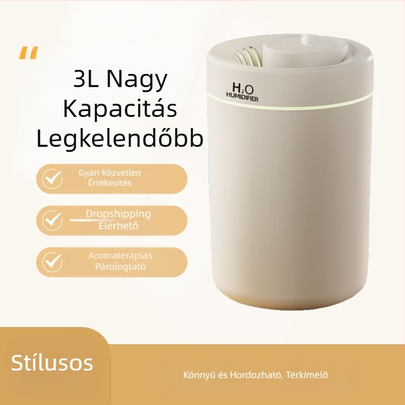 Otthoni párásító hálószoba némító nagy kapacitású köd asztali párásító légtisztítás anya és gyermek aroma diffúzor ajándék