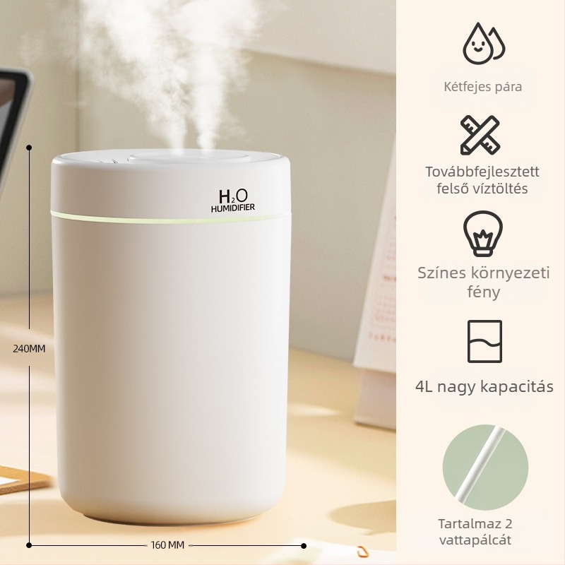 Otthoni párásító hálószoba némító nagy kapacitású köd asztali párásító légtisztítás anya és gyermek aroma diffúzor ajándék