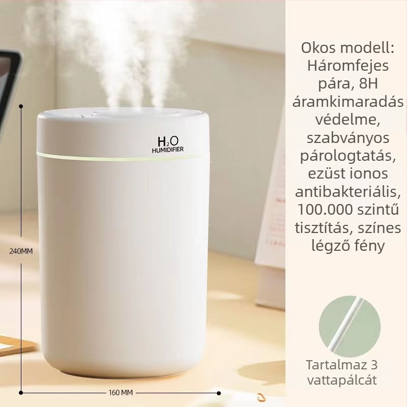 Otthoni párásító hálószoba némító nagy kapacitású köd asztali párásító légtisztítás anya és gyermek aroma diffúzor ajándék