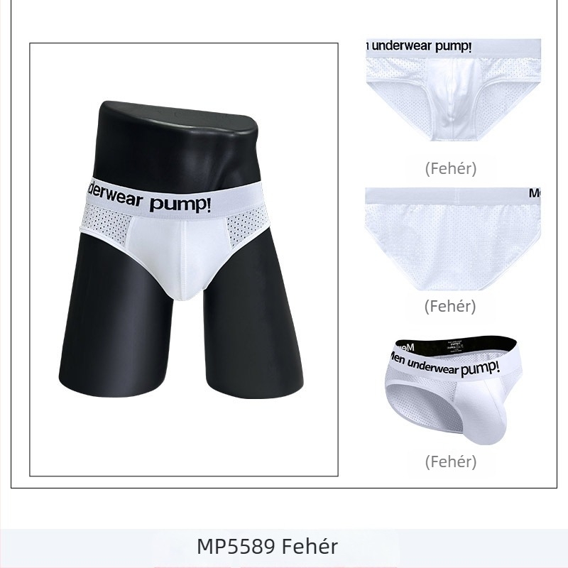 Vékony Pump férfi sportos alsónemű, alacsony derék, karcsú szabás, fenékemelő hatás, színes blokk dizájn