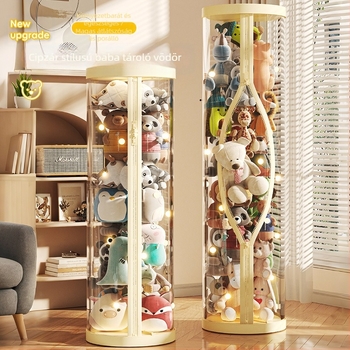 Nagy Kapacitású Tároló Vödör Baba Plüss Játék Cipzáras Baba Átlátszó Háztartási Tároló Nagy Értékű Műtárgy