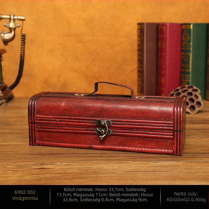 Európai antik fa borosdoboz fesztivál esküvői ünnepség ajándékdoboz támogatás gyártás nagykereskedelem