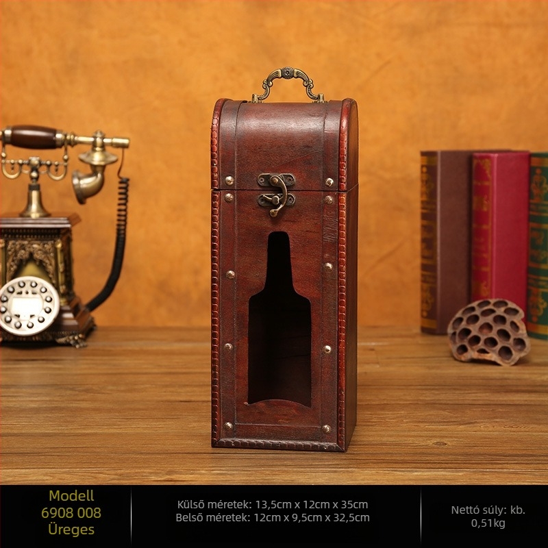 Európai antik fa borosdoboz fesztivál esküvői ünnepség ajándékdoboz támogatás gyártás nagykereskedelem