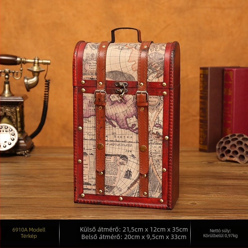 Európai antik fa borosdoboz fesztivál esküvői ünnepség ajándékdoboz támogatás gyártás nagykereskedelem