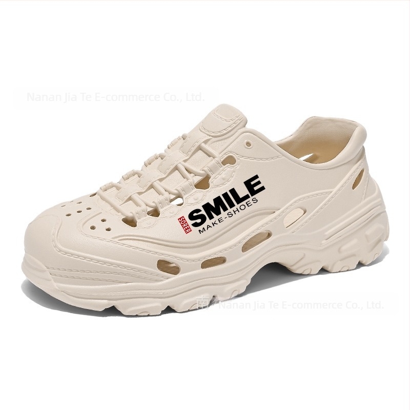 Határokon átnyúló nyári puhatalpú, lélegző klumpa, könnyű szülő-gyermek cipő, hétköznapi strandcipő, szandál kakiérzetet okozó szandál, vastag talpú férfi cipő