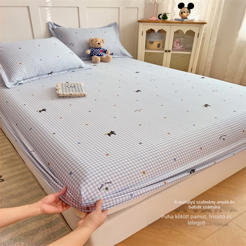 Muji stílusú tiszta pamut testhezálló ágyneműhuzat, A típus, tiszta pamut egy darabból, jó minőségű, tiszta pamut testhezálló ágyneműhuzat, anyai és csecsemőkori minőségű ágyneműhuzat, önműködően működtethető