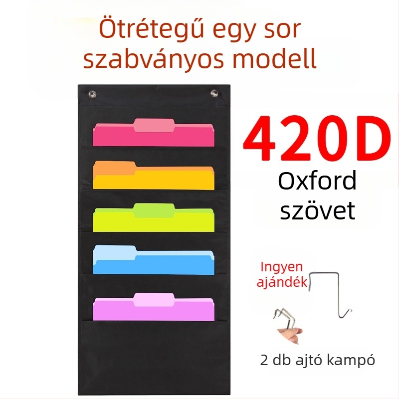 Spot 10 rétegű Oxford szövet ajtóra való könyv- és magazintároló 10 rétegű akasztós irattartó táska Irodai mappatároló táska