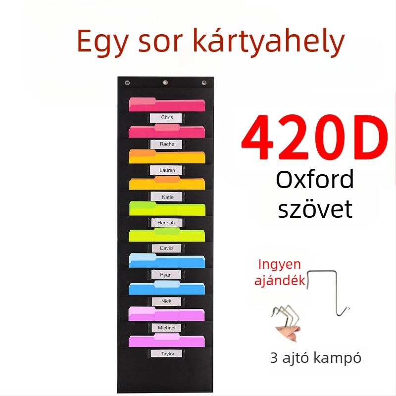 Spot 10 rétegű Oxford szövet ajtóra való könyv- és magazintároló 10 rétegű akasztós irattartó táska Irodai mappatároló táska