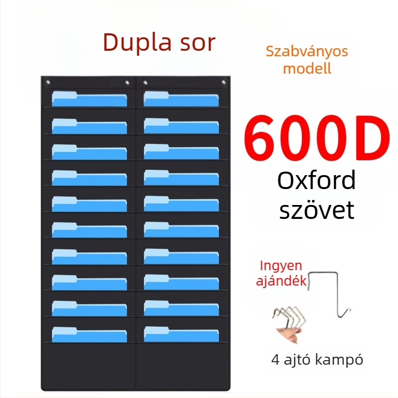 Spot 10 rétegű Oxford szövet ajtóra való könyv- és magazintároló 10 rétegű akasztós irattartó táska Irodai mappatároló táska