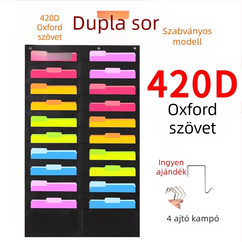 Spot 10 rétegű Oxford szövet ajtóra való könyv- és magazintároló 10 rétegű akasztós irattartó táska Irodai mappatároló táska