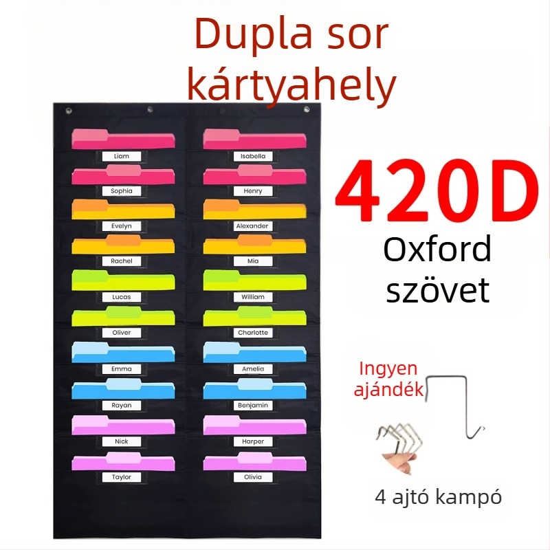 Spot 10 rétegű Oxford szövet ajtóra való könyv- és magazintároló 10 rétegű akasztós irattartó táska Irodai mappatároló táska