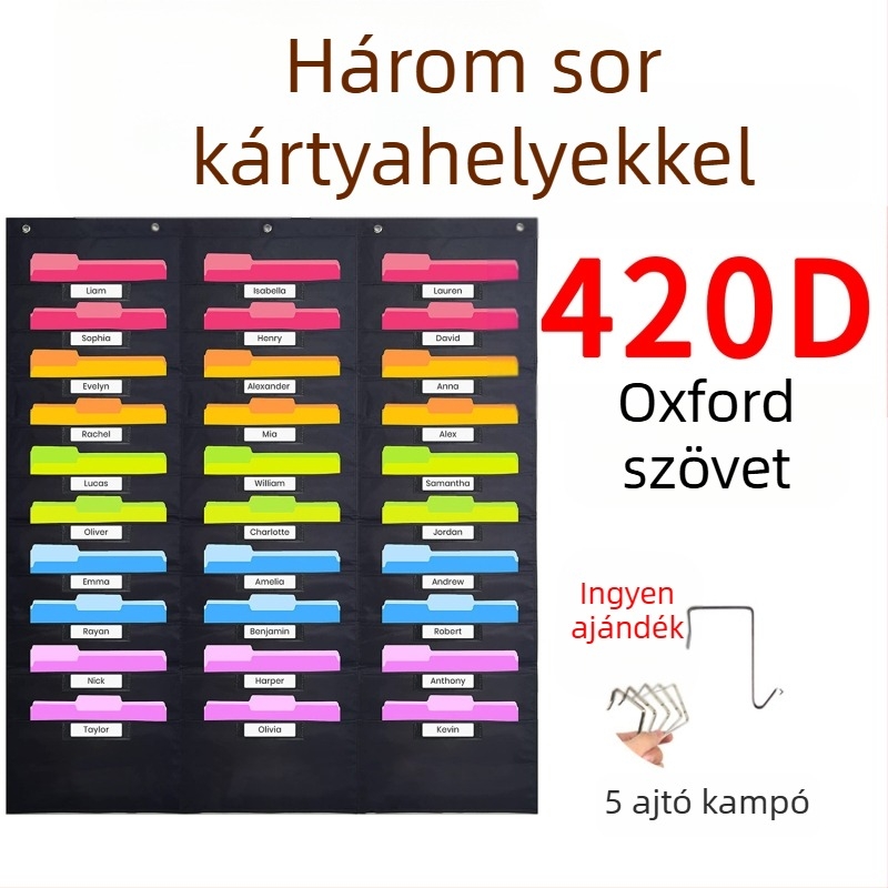 Spot 10 rétegű Oxford szövet ajtóra való könyv- és magazintároló 10 rétegű akasztós irattartó táska Irodai mappatároló táska