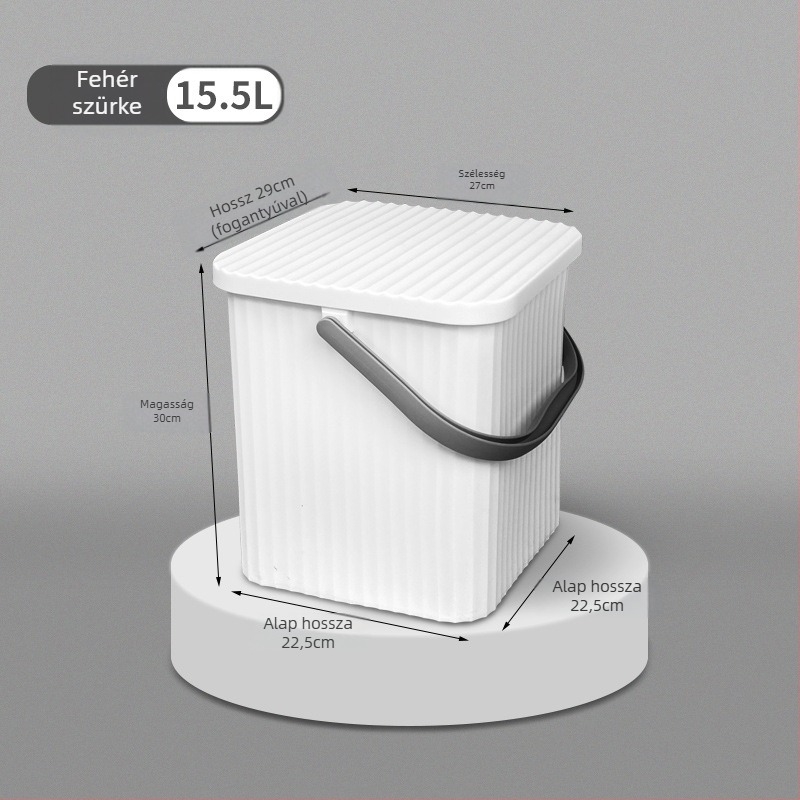 Vastag baba négyzet alakú tárolóhordó fedéllel, hordozható, többcélú tárolóhordó műanyag fürdőkerettel, fürdőkosárral, székletjáték nagykereskedelem