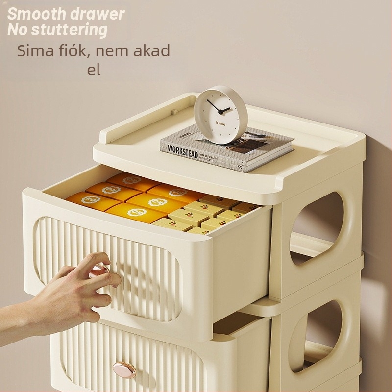 Tárolószekrény Többrétegű tárolóállvány Kivehető ruhák Játékok Sűrített új fiókos tárolószekrény Tárolószekrény