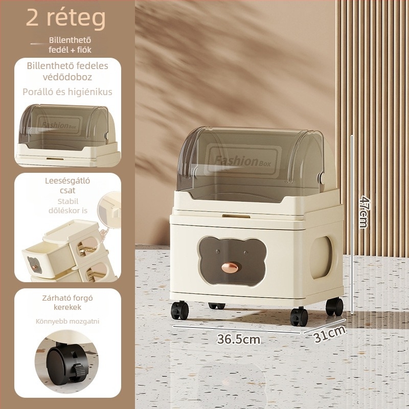 Tárolószekrény Többrétegű tárolóállvány Kivehető ruhák Játékok Sűrített új fiókos tárolószekrény Tárolószekrény