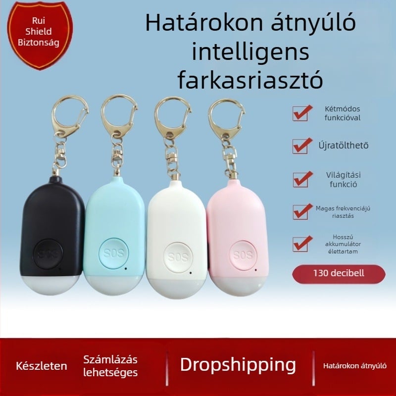 Határokon átnyúló intelligens farkasellenes riasztó/lányoknak való kültéri biztonsági riasztó/zseblámpa intelligens farkasellenes tárgy gyártója