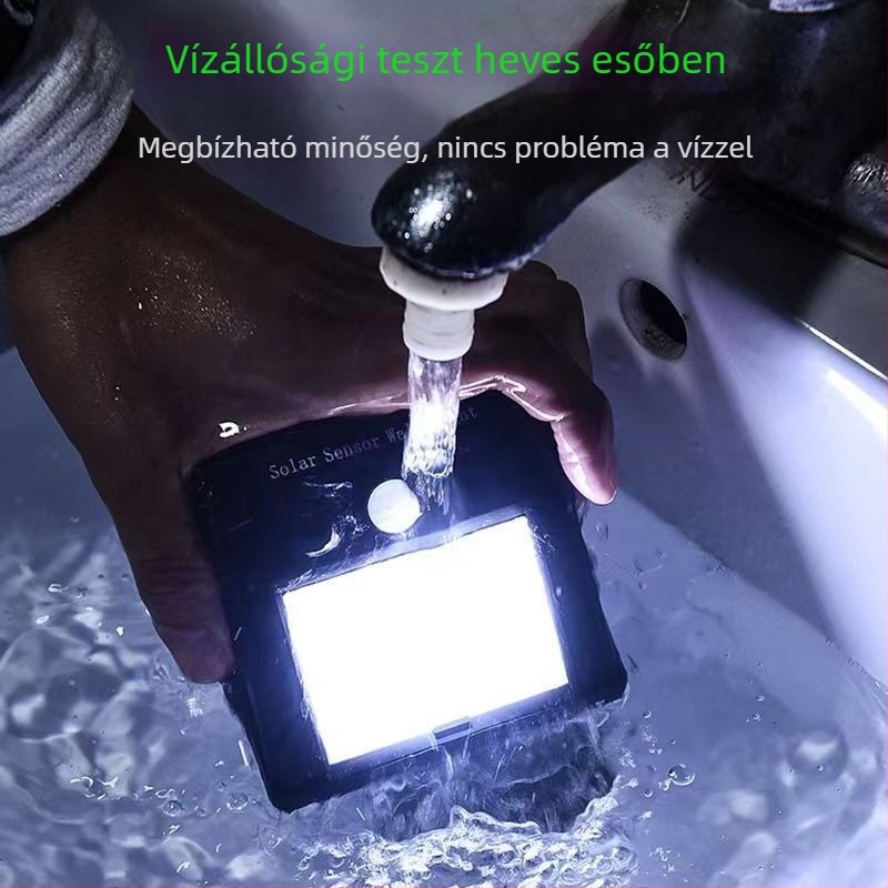 Napelemes lámpák kültéri világítás kerti lámpák emberi indukciós szuperfényes vízálló fali lámpák új vidéki otthoni kültéri utcai lámpák