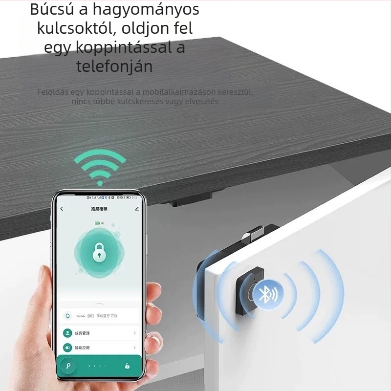 Otthoni kis graffiti intelligens ujjlenyomat-fiókzár irodai Bluetooth éjjeliszekrény cipőszekrény ruhásszekrény elektronikus zár
