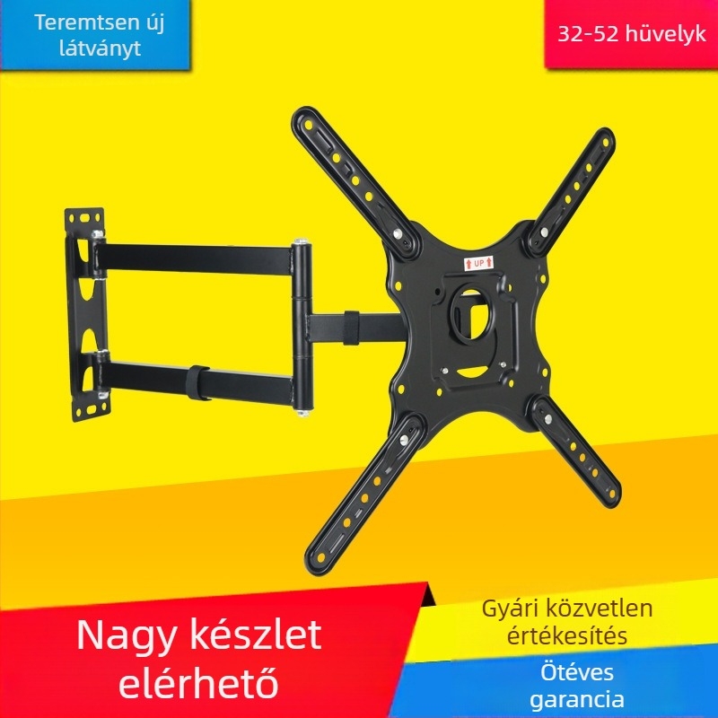 Gyári nagykereskedelmi behúzható TV-konzol, mozgatható, lengő TV-állvány, 26-52 hüvelykes monitor, TV fali akasztás