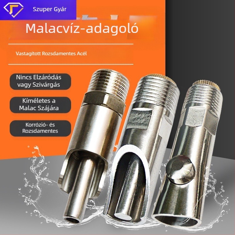 Sertés ivókút kacsacsőr fúvóka rozsdamentes acélból készült sertés ivóvíz automata vízadagoló csaptelep sertés fúvóka