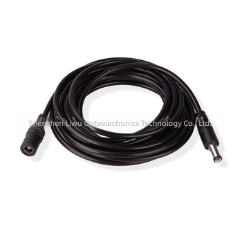 10 m-es egyenáramú tápkábel, LED fénysáv kábel, 5,5x2,1 mm-es egyenáramú csatlakozódugó és -dugó adapterkábel