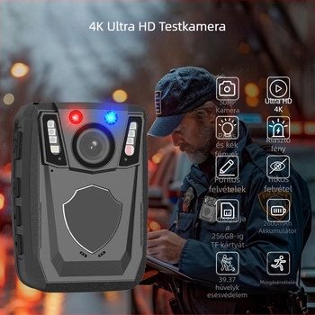4K HD hordozható bűnüldözési felvevő Hordozható bűnüldözési eszköz Felvevő kriminalisztikai eszköz HD infravörös éjjellátó