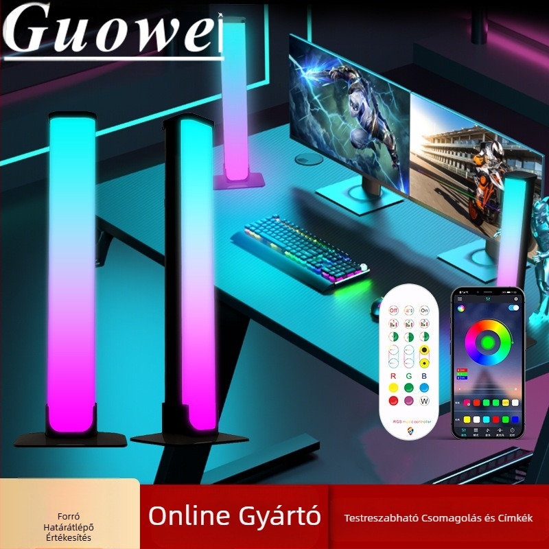 E-sport játékfény Bluetooth varázslatos színes számítógép asztali hangulat könnyű zene színes sátor 5050 beépített felszedő fény