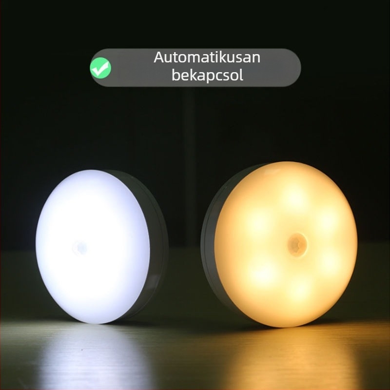 Határokon átnyúló LED emberi testérzékelő USB töltőfény Mágneses éjszakai fény Ruhásszekrény Hálótermi érzékelős lámpa, amely kigyullad, amikor az emberek jönnek