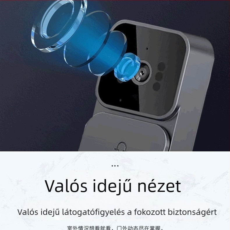 M10 vezeték nélküli videós kapucsengő, 4,3 hüvelykes kijelzővel, otthoni intelligens, kétirányú kaputelefonnal, videómegfigyeléssel, határokon átnyúló kiválasztással