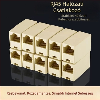 Hálózati kábel csatlakozó telefonvonal adapter hosszabbító dokkoló csatlakozó rj45 gigabites hálózati háromutas csatlakozó egyenes átmenő