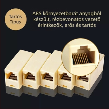 Hálózati kábel csatlakozó telefonvonal adapter hosszabbító dokkoló csatlakozó rj45 gigabites hálózati háromutas csatlakozó egyenes átmenő