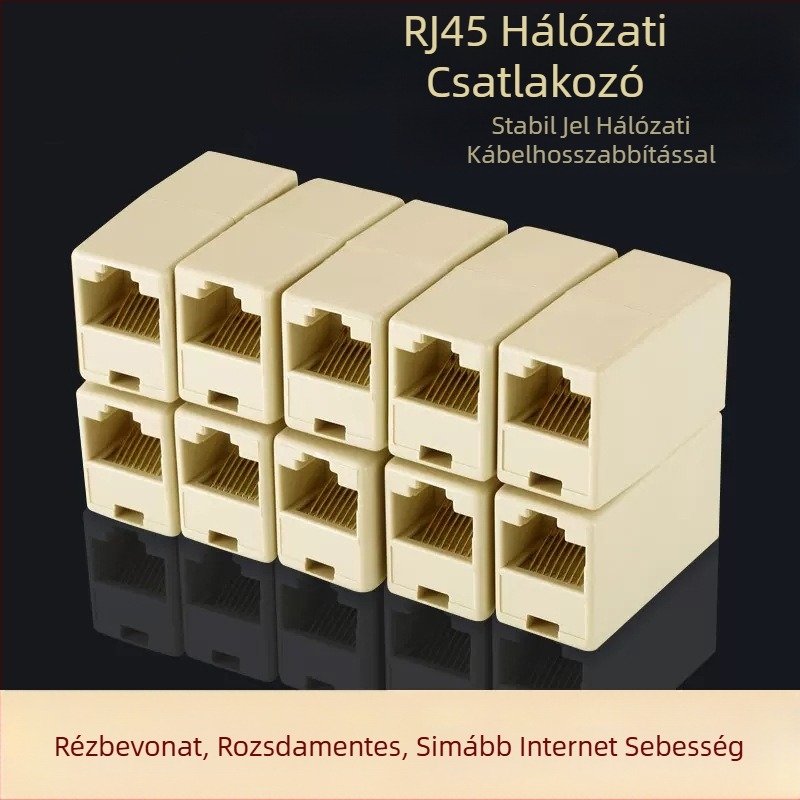 Hálózati kábel csatlakozó telefonvonal adapter hosszabbító dokkoló csatlakozó rj45 gigabites hálózati háromutas csatlakozó egyenes átmenő