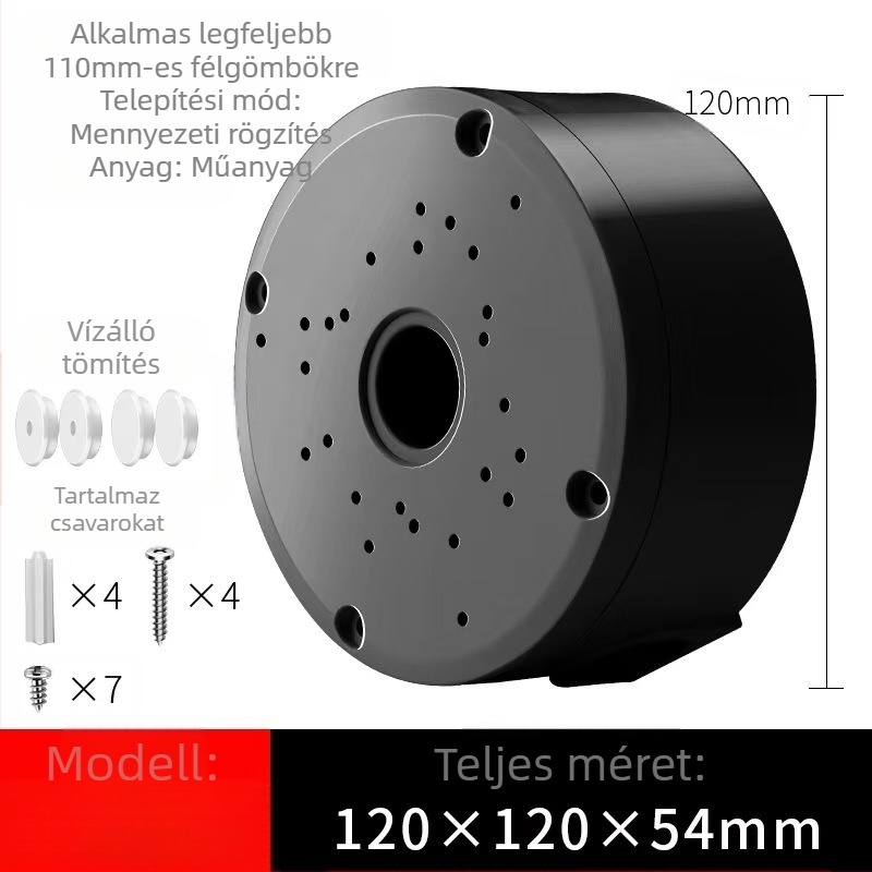 Megfigyelő félgömb alakú konzol műanyag mennyezeti félgömb alakú konzol rejtett vonali konzol kerek félgömb alakú tápegység rejtett vonali doboz