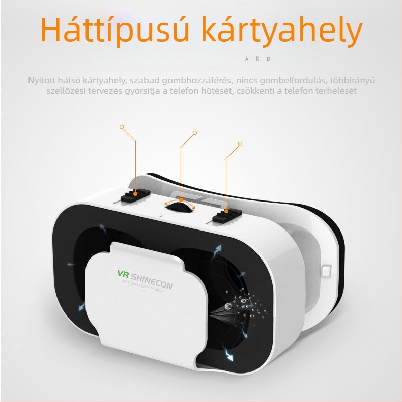 Kereszttükrös mágikus VR szemüveg 3D virtuális valóság G05 mobil játékszínház fejre szerelhető mini VR ajándék
