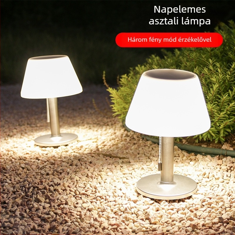 Napelemes asztali lámpa kültéri vízálló bár dohányzóasztal lámpa kültéri villa terasz terasz tájvilágítás asztali lámpa