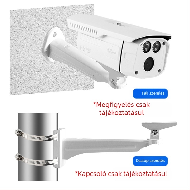 Megerősített falra szerelhető oszlop 708 vas kacsacsőrű kamerakonzol Univerzális kamera kacsacsőrű konzol beltéri és kültéri használatra, univerzális