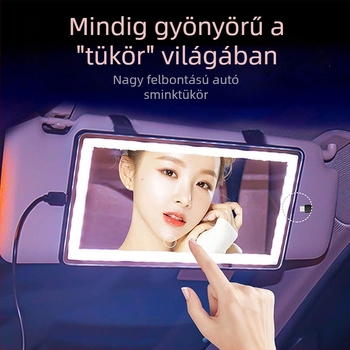 LED-es autós sminktükör napellenző töltőfényű tükör intelligens fényű autós kellékek szépségápolási sminktükör határokon átnyúló külkereskedelem