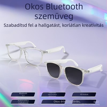 Határokon átnyúló okos szemüveg Bluetooth szemüveg napszemüveg polarizált anti-ultraibolya anti-kék fény dal hívás cserélhető lencsék